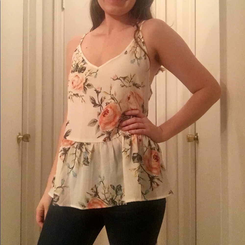 Beautiful Floral Tank Blouse